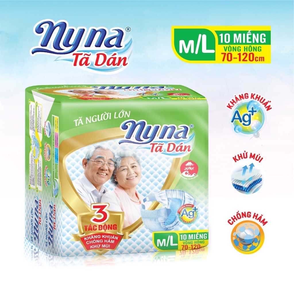 TÃ DÁN NGƯỜI LỚN NYNA 10 MIẾNG (M/L)